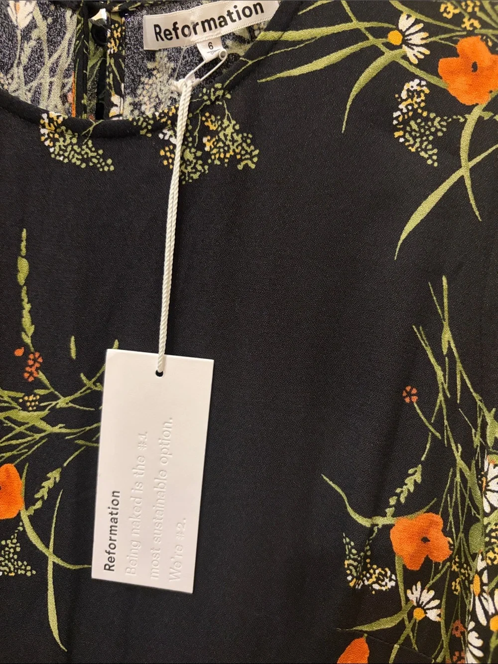 Reformation Zelda Midi Dress Size 6 - Picture 10 of 12